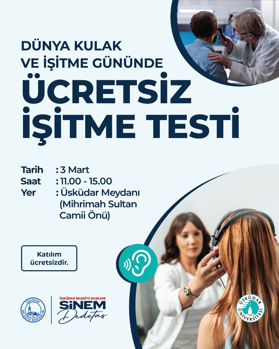 ÜSKÜDAR Belediyesi'nden bugün İŞİTME TESTİ...