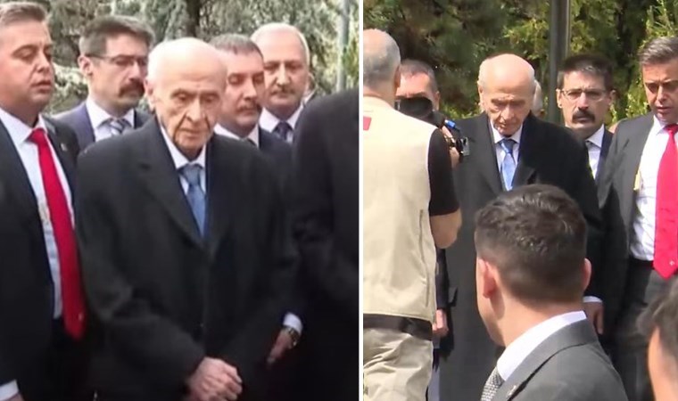 MHP Lideri Devlet Bahçeli, 2 ay sonra ilk kez Türkeş’in mezarını ziyarette göründü