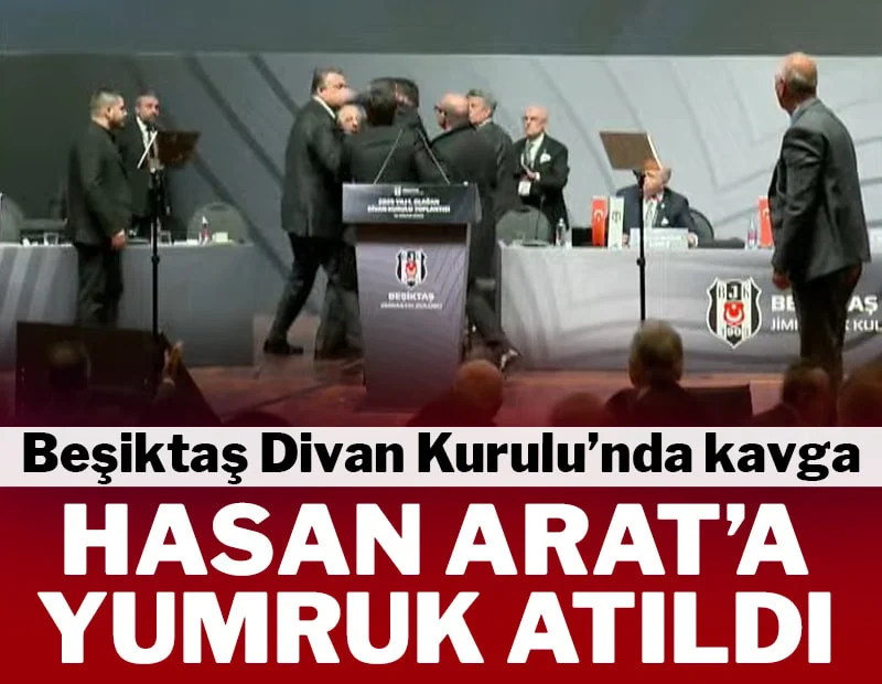Beşiktaş Divan Kurulu'nda kavga çıktı! Önceki başkan Hasan Arat'a yumruk atıldı  