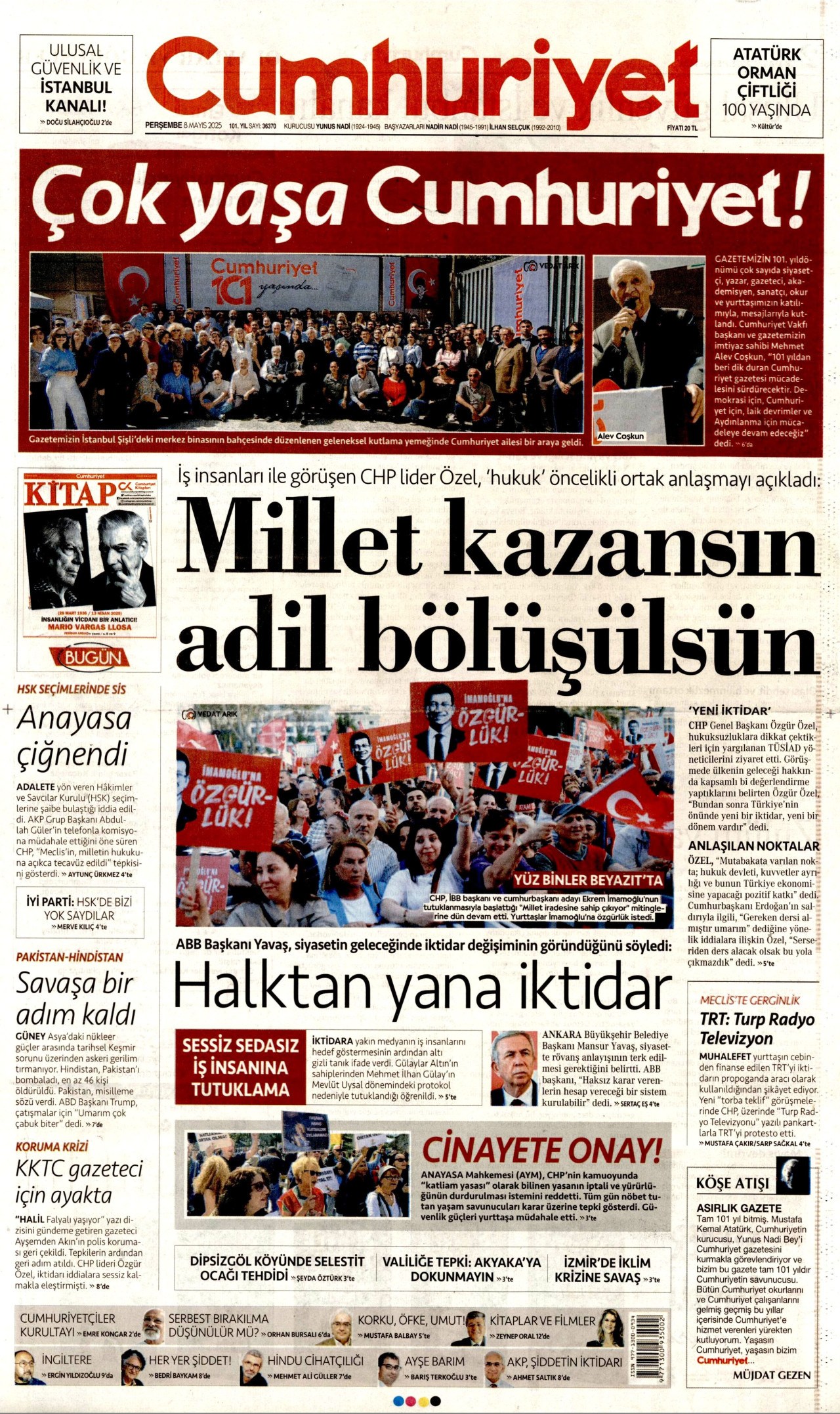 CUMHURİYET Gazetesi’nin 101. Kuruluş Yılı Kutlu Olsun… YURDUMUNSESİ.COM 
