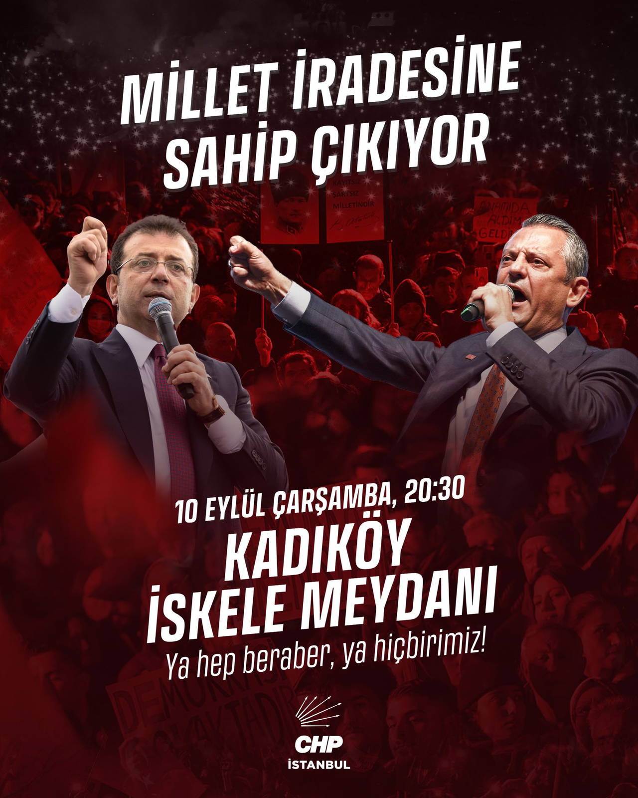 Özgür Çelik duyurdu… “Millet İradesine Sahip Çıkıyor” mitinginin yeni adresi belli oldu…
