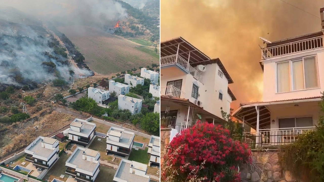 İzmir Dikili’de yangın: Tarım arazisinden ormana sıçradı, yerleşim yerlerine yaklaştı! 