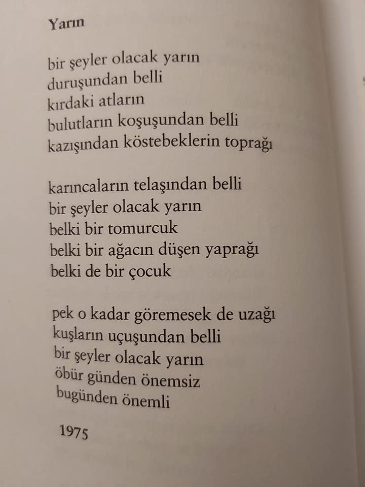 ECEVİT'in 'Yarın' şiiri...