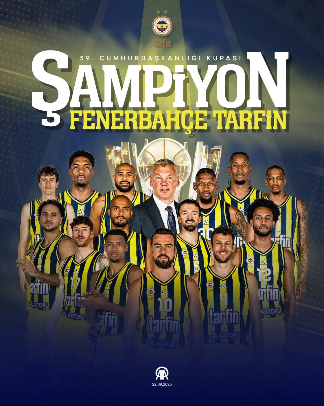 Cumhurbaşkanlığı Kupası, üst üste 2. Toplam 9. kez FENERBAHÇE TARFİN’nin!