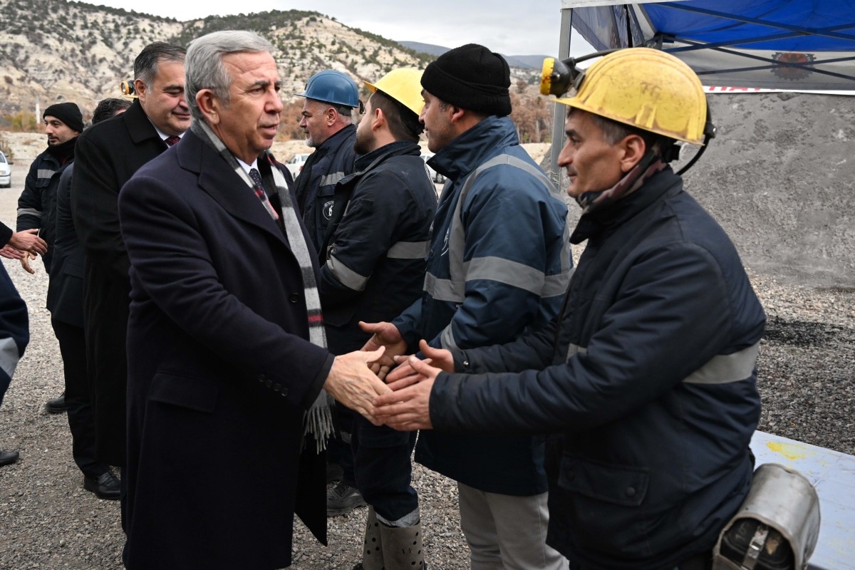 Mansur Yavaş, Grevdeki Maden İşçilerini Ziyaret Etti