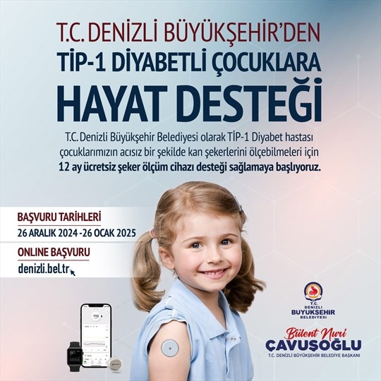 Denizli Büyükşehir'den Diyabetli Çocuklara Cihaz Desteği