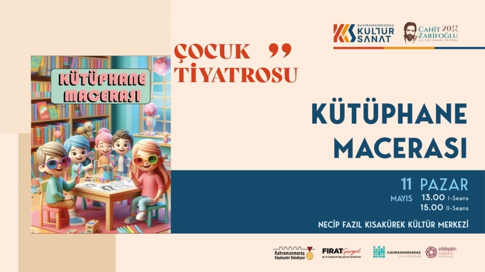 ″Kütüphane Macerası″ Minik İzleyicilerle Buluşacak
