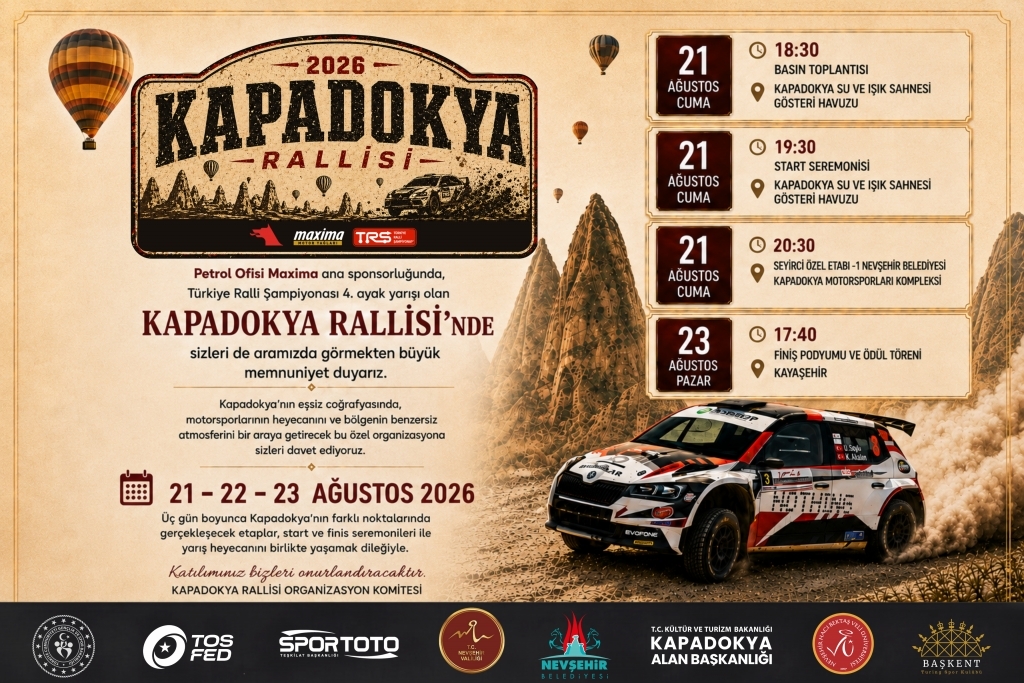 Türkiye Ralli Şampiyonası Nevşehir’de Toprak Parkura Çıkıyor!