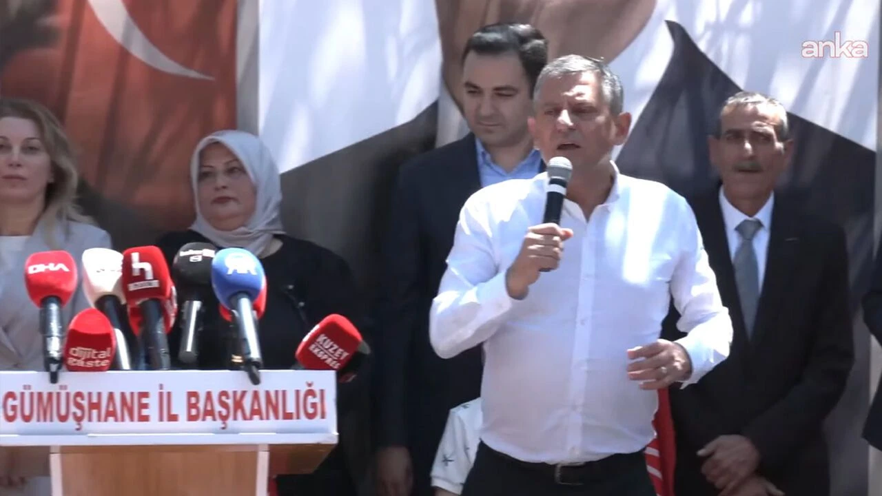 CHP lideri Özgür Özel, Anadolu turunda Gümüşhane Tekke Beldesi’nde konuştu